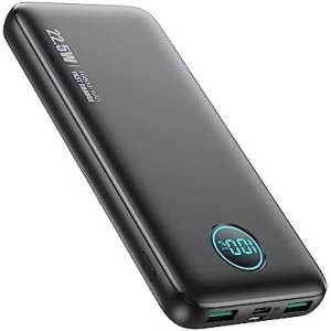 Portable Charger 10800mah,Slim 22.5W LCD Display Power Bank, Dual QC 4.0 PD Fast