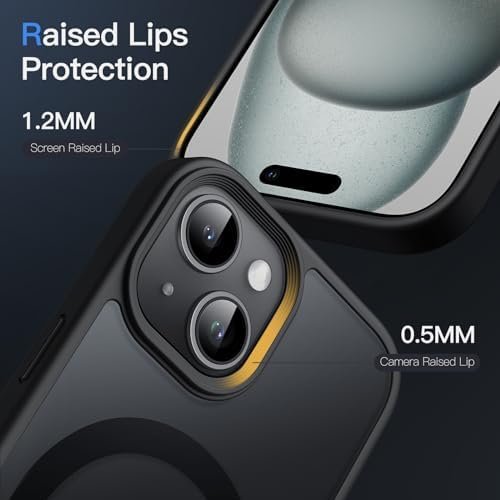 JETech Magnetic Case for iPhone 15 6.1-Inch Compatible with MagSafe, Translucent - Image 6