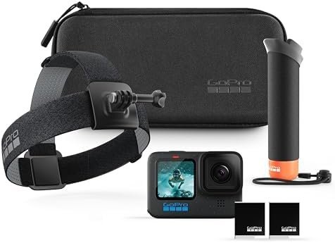 GoPro HERO12 Black + Accessories Bundle, Includes Handler + Head Strap 2.0 +