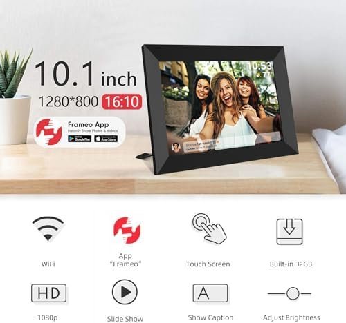 FRAMEO 10.1 Inch Smart WiFi Digital Photo Frame 1280x800 IPS LCD Touch Screen - Image 4