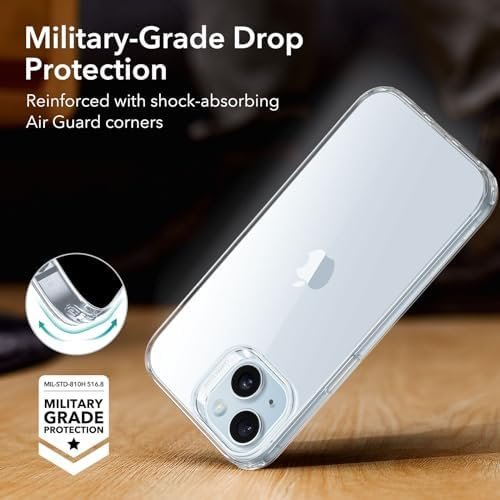 ESR Clear Case for iPhone 15 Case, Shockproof Thin Cover, Yellowing-Resistant - Image 4