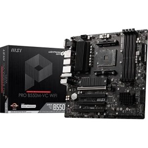 MSI PRO B550M-VC WiFi ProSeries Motherboard (AMD AM4, DDR4, PCIe 4.0, SATA