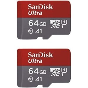 SanDisk 64GB X2 (128GB) MicroSD HC Ultra Uhs-1 Memory Card