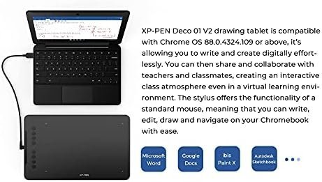 XPPen Deco 01 V2 Graphics Tablet 10x6.25 Inch Drawing Tablet 8192 Levels - Image 7