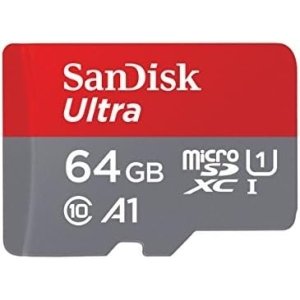 SanDisk 64GB Ultra MicroSDXC UHS-I Memory Card with Adapter