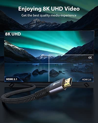 Stouchi 8K HDMI Cables 2-Pack 6FT, (Certified) 48Gbps Ultra High Speed HDMI 2.1 - Image 2