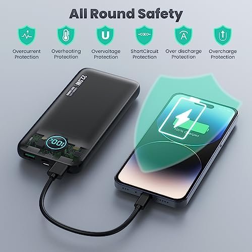 Portable Charger 10800mah,Slim 22.5W LCD Display Power Bank, Dual QC 4.0 PD Fast - Image 6