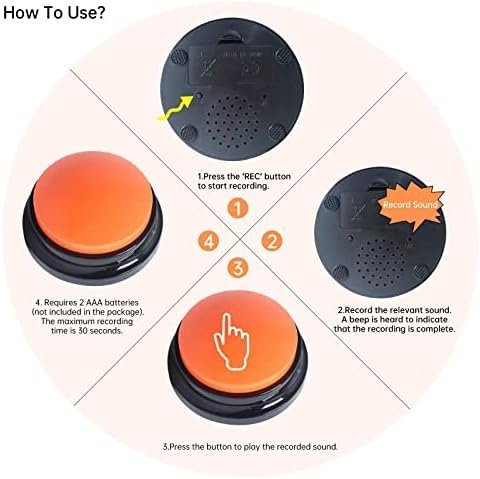 Artist Unknown 4 Color Voice Recording Button, Dog Buttons for Communication Pet - Image 6