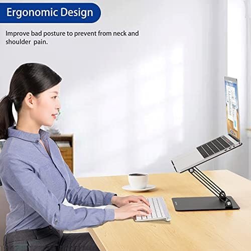BESIGN LS10 Aluminum Laptop Stand, Ergonomic Adjustable Notebook Riser Holder - Image 4