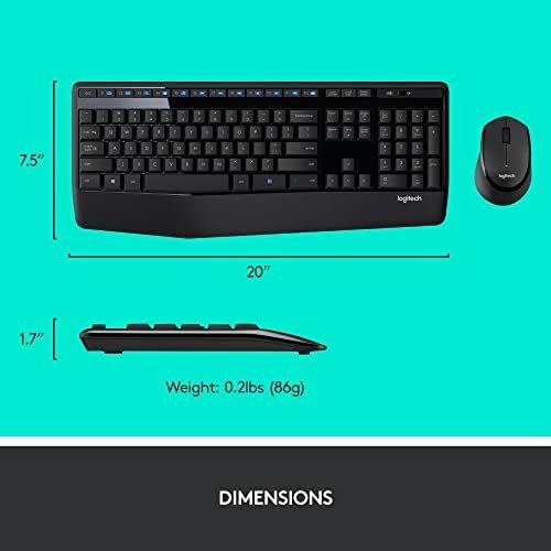 Logitech MK345 Wireless Combo Full-Sized Keyboard with Palm Rest and Comfortable - Image 8
