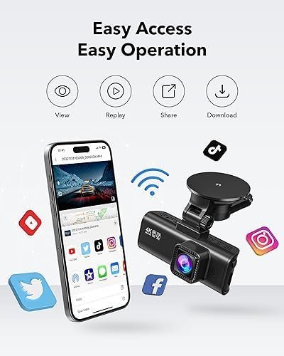 REDTIGER Dash Cam Front Rear, 4K/2.5K Full HD Dash Camera for Cars, Free 32GB - Image 5