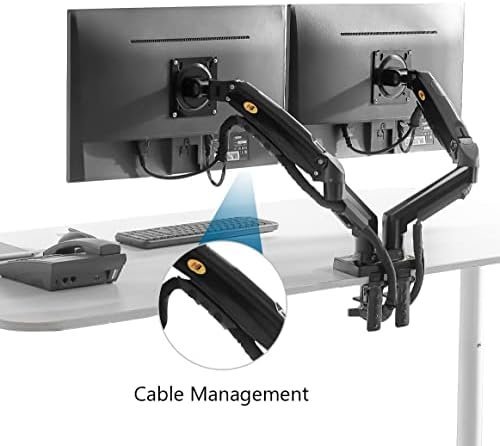 NB North Bayou Dual Monitor Desk Mount Stand Full Motion Swivel Computer Monitor - Image 6