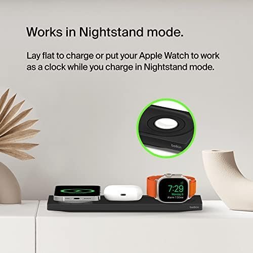 Belkin MagSafe 3-in-1 Fast Wireless Charging Pad for Apple Watch, iPhone 15 - Image 8