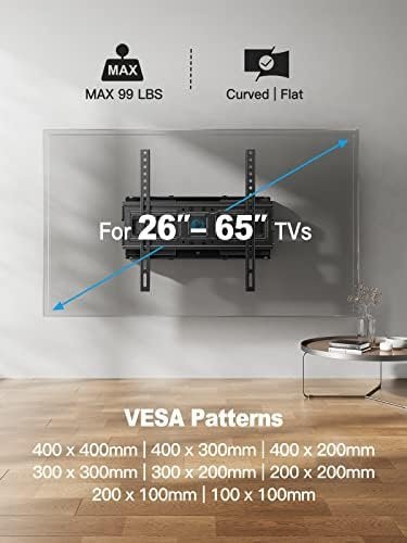 Pipishell TV Wall Mount for 26-65 inch LED LCD OLED 4K TVs up to 99lbs, Full - Image 3