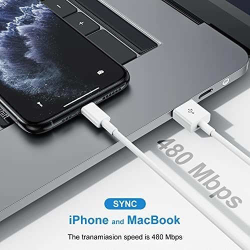 QZIIW Apple MFI Certified iPhone Charger Cable 6 Ft, 2Pack Extra Long USB - Image 5