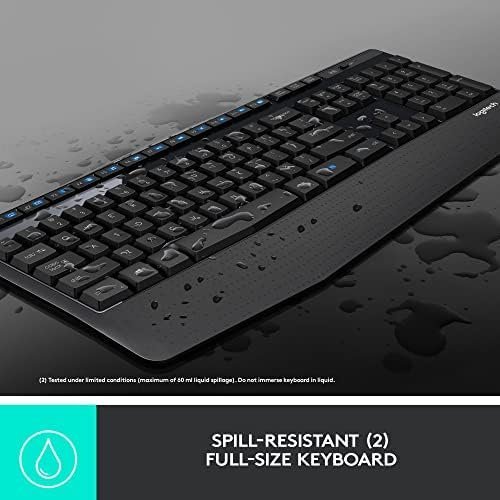 Logitech MK345 Wireless Combo Full-Sized Keyboard with Palm Rest and Comfortable - Image 4