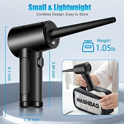 Compresed Air Duster, 65000RPM Electric Cordless Air Duster Keyboard Cleaner - Image 7