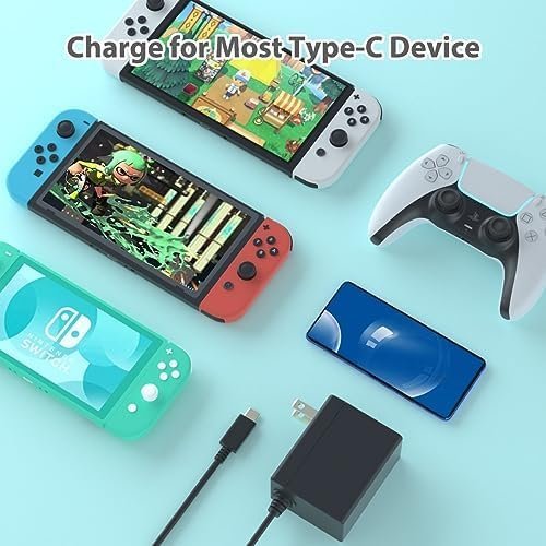 Switch Charger for Nintendo Switch, AC Power Adapter with 5Ft Charger - Image 3