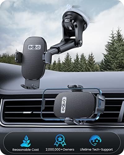 OQTIQ 3-in-1 Suction Cup Phone Holder for Windshield/Dashboard/Air Vent - Image 6