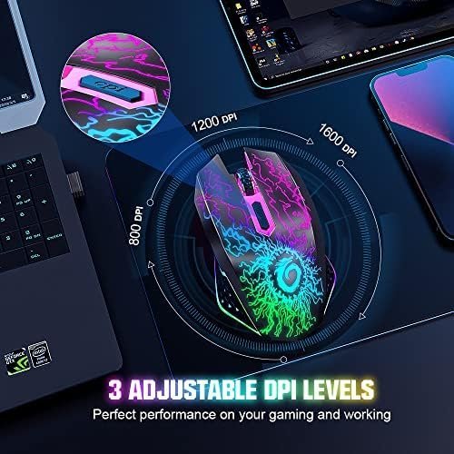 VersionTECH. Wireless Gaming Mouse, Rechargeable Computer Mouse Mice - Image 3