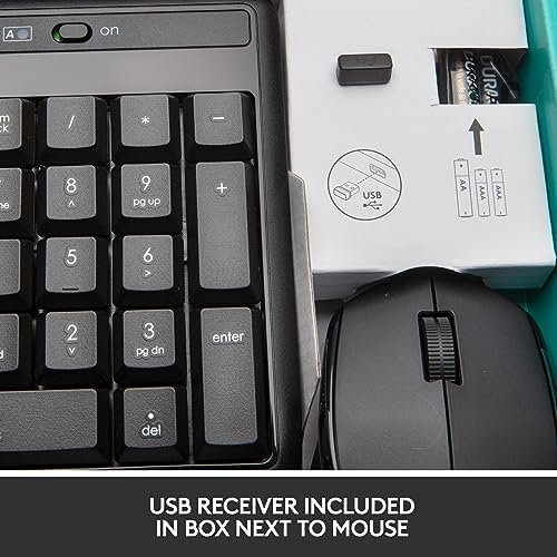 Logitech MK345 Wireless Combo Full-Sized Keyboard with Palm Rest and Comfortable - Image 6