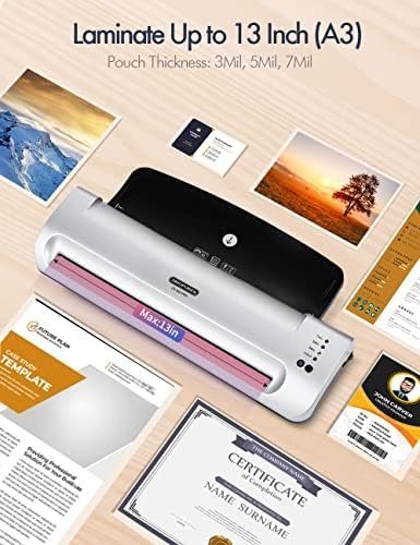 Laminator Machine, SINOPUREN 13-inch Thermal Laminator, with Paper Trimmer - Image 4