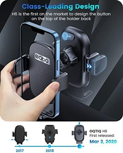 OQTIQ 3-in-1 Suction Cup Phone Holder for Windshield/Dashboard/Air Vent - Image 2