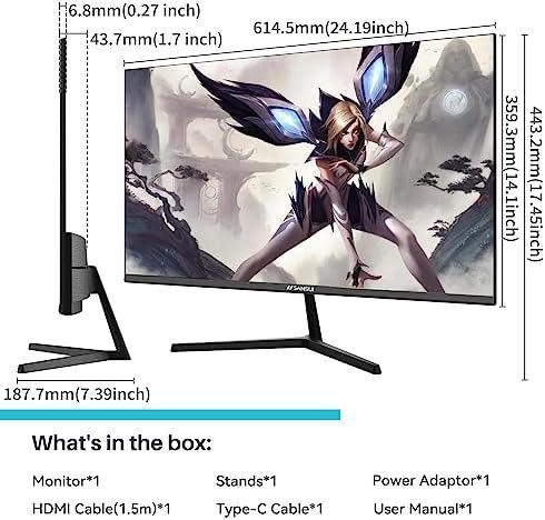 SANSUI Computer Monitors 27 inch 100Hz IPS USB Type-C FHD 1080P HDR10 Built-in - Image 9