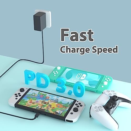 Switch Charger for Nintendo Switch, AC Power Adapter with 5Ft Charger - Image 4