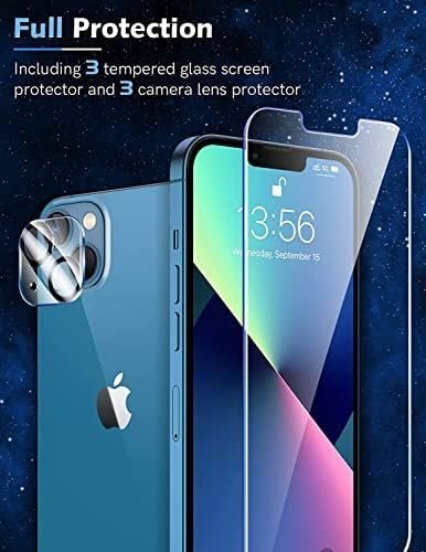 LK 3 Pack iPhone 13 Screen Protector with 3 Pack Camera Lens Protector - Image 6