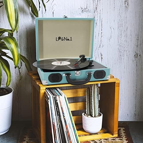 LP&No.1 Portable Suitcase Turntable with Stereo Speaker,3 Speeds Belt-Drive - Image 8