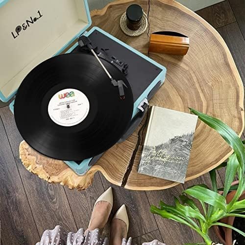 LP&No.1 Portable Suitcase Turntable with Stereo Speaker,3 Speeds Belt-Drive - Image 9