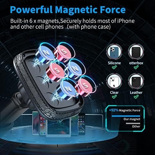 APPS2Car Magnetic Phone Car Mount, Universal Dashboard Windshield - Image 2