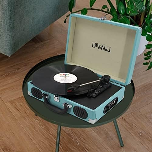 LP&No.1 Portable Suitcase Turntable with Stereo Speaker,3 Speeds Belt-Drive - Image 6