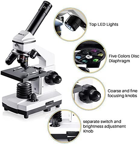 Microscope for Adults Kids, 100X-2000X BEBANG Compound Microscope - Image 4